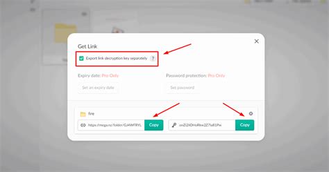 how to get a decryption key mega